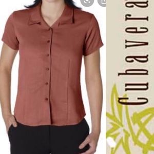 SOLD* Cubavera • Button Down Camp Shirt in Brick